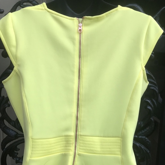 🚨B2G1 New TED BAKER Bright Yellow Midi Twirl Dress - Picture 6 of 8